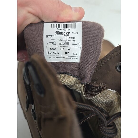 Rocky Men\'s 8723 Outback Gore-Tex Waterproof Hiking Boots Brown Size 9.5W main image 4